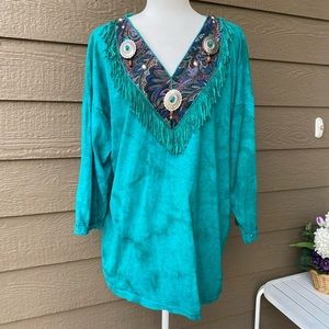 Women's Western Style Beaded Tassel top Fringe